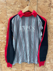 Vintage Phoenix Computer Solutions Long Sleeve Wool Jersey Gray Red Black Size L