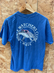Vintage 90s Whale Watchers Club Maui Single Stitch T-Shirt Size M by Super Cru