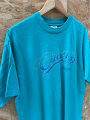 Vintage 90s XL Cheers Boston Teal Graphic Single Stitch Tee Shirt