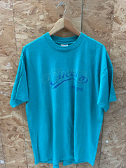 Vintage 90s XL Cheers Boston Teal Graphic Single Stitch Tee Shirt