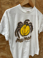Vintage 90s Smile Mon Bahamas Single Stitch T-Shirt - Size L - White