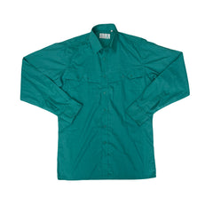Vintage 90s Men's Teal Long Sleeve Twin Pocket Quirky Shirt Size M by Three-Leaf
