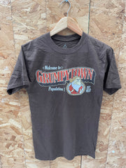 Disney Grumpy Town T-Shirt Brown Adult Size S Short Sleeve Graphic Tee