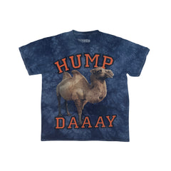 Vintage Hump Day Camel Tie Dye Graphic Tee Shirt Blue Size L by 3D Tees