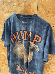 Vintage Hump Day Camel Tie Dye Graphic Tee Shirt Blue Size L by 3D Tees