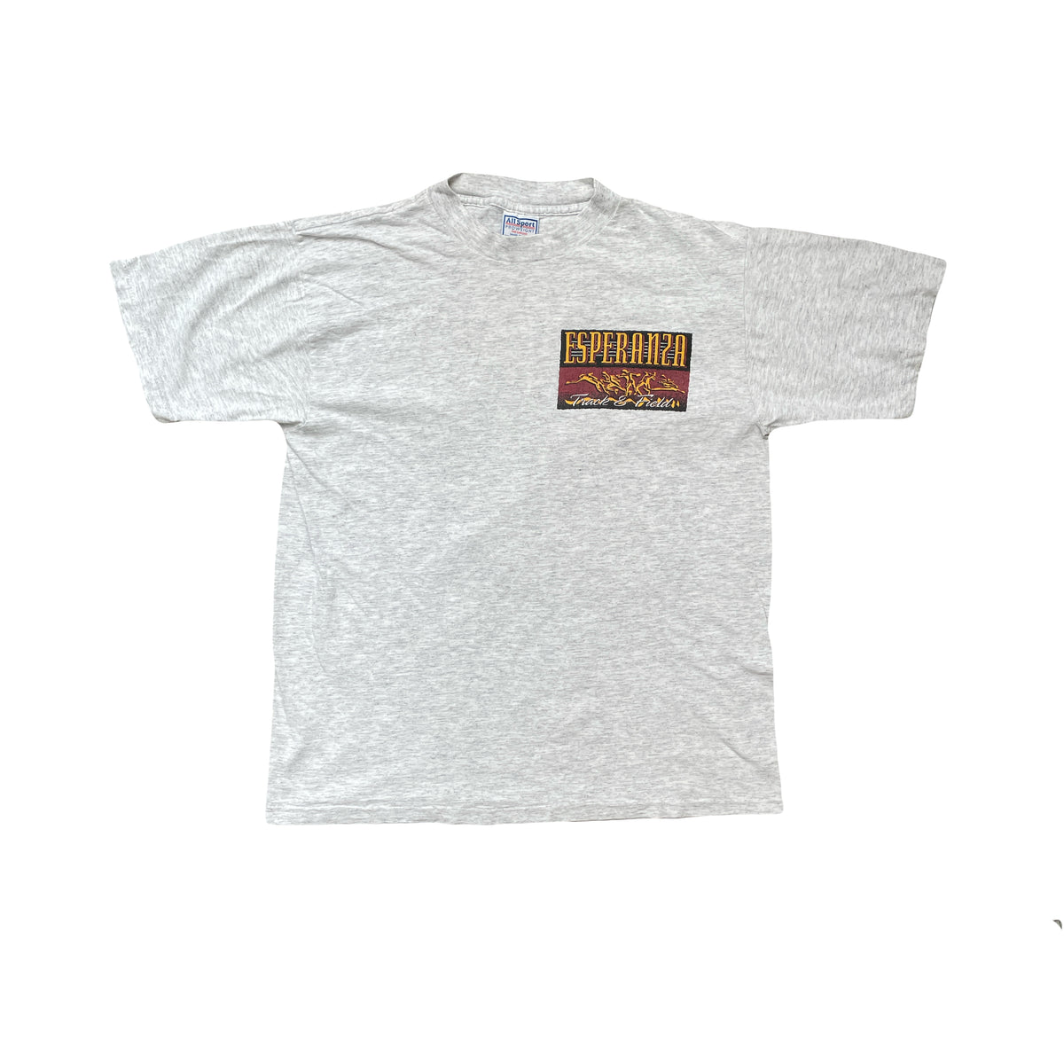 Vintage 90s Single Stitch Esperanza Aztecs USA T-Shirt - Grey - Size L