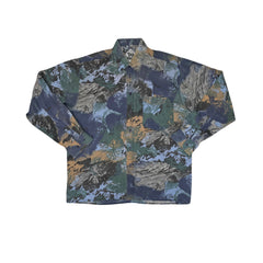 Vintage 90s Abstract Crazy Print Long Sleeve Ugly Shirt Size L by Talk of the Town