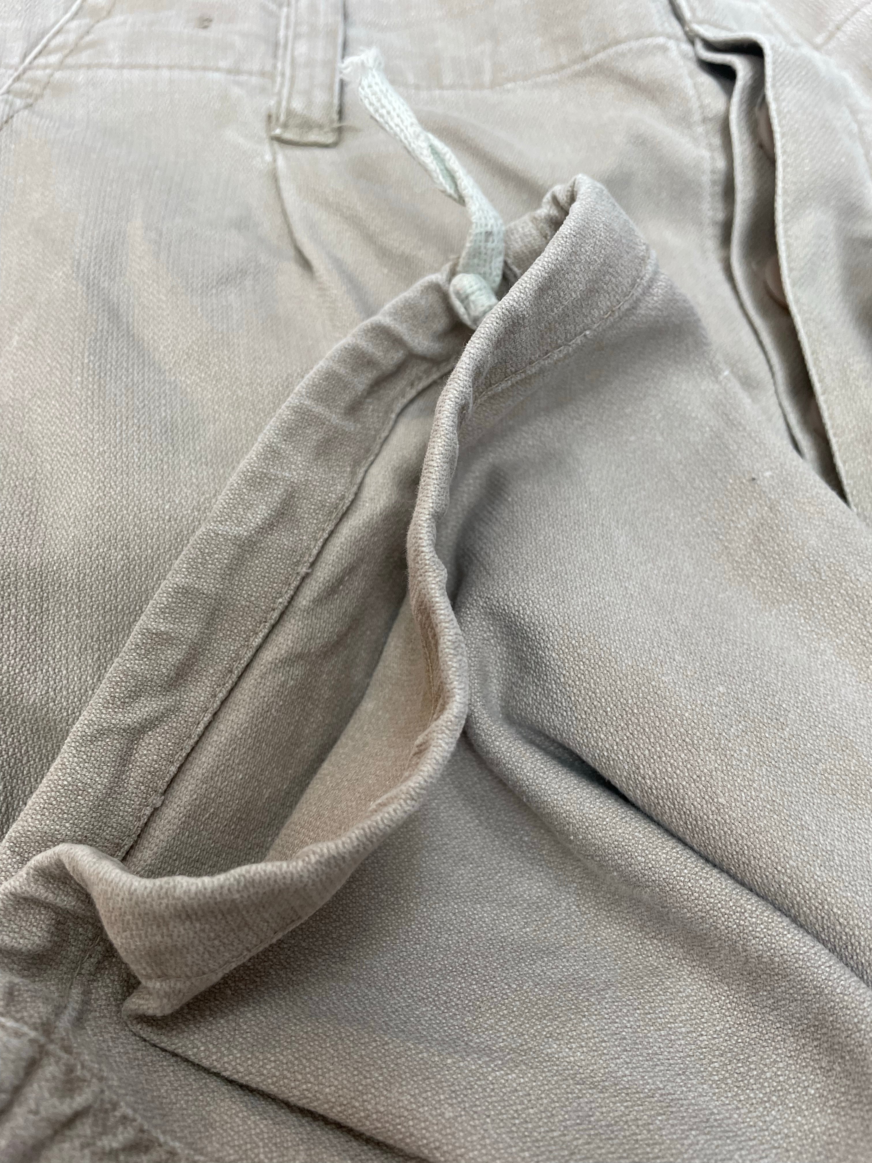 Vintage German Army Faded Sand Ripstop Men's Cargo Pants Size W32 L32