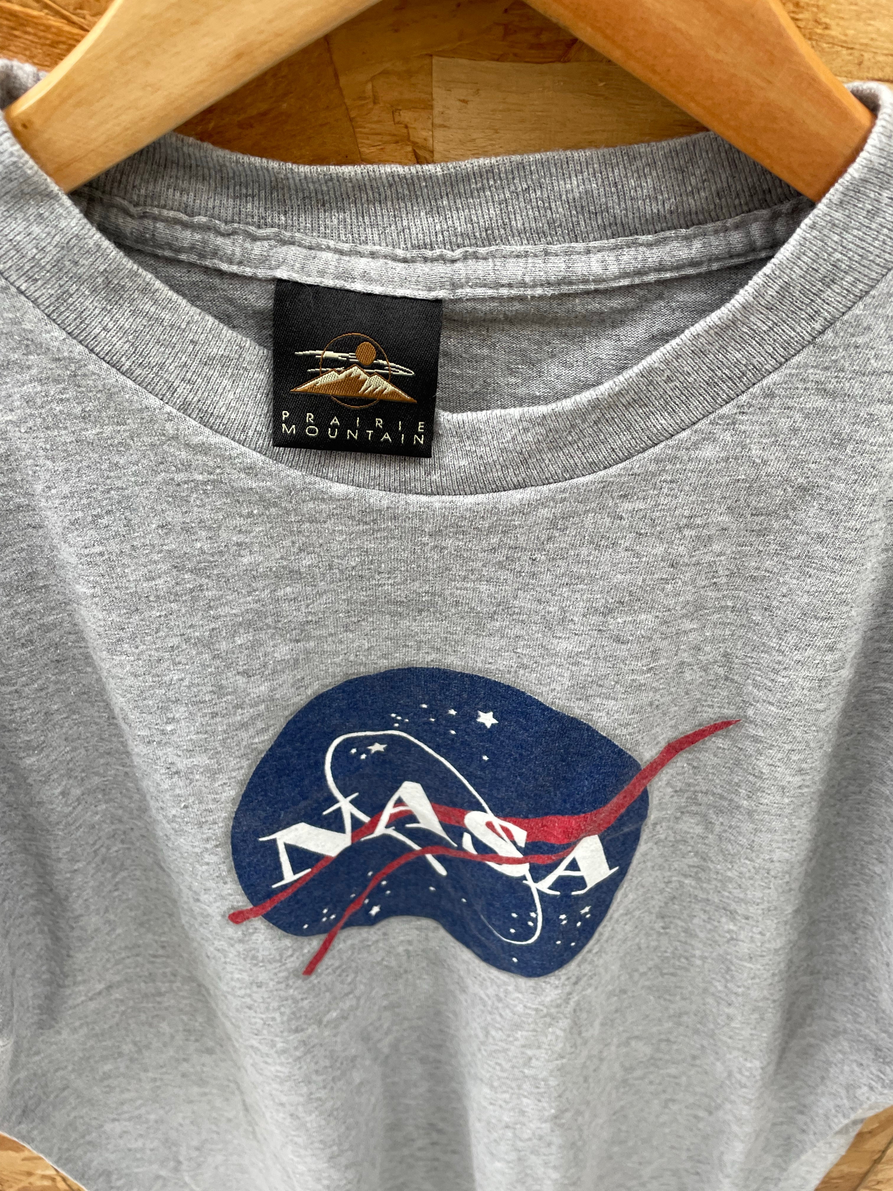 Vintage 90s Single Stitch NASA Graphic T-Shirt - Gray - Size L by Prairie Mountain