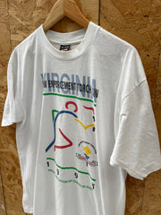 Vintage Fruit of the Loom XL White Virginia Law Enforcement Torch Run T-Shirt 1993