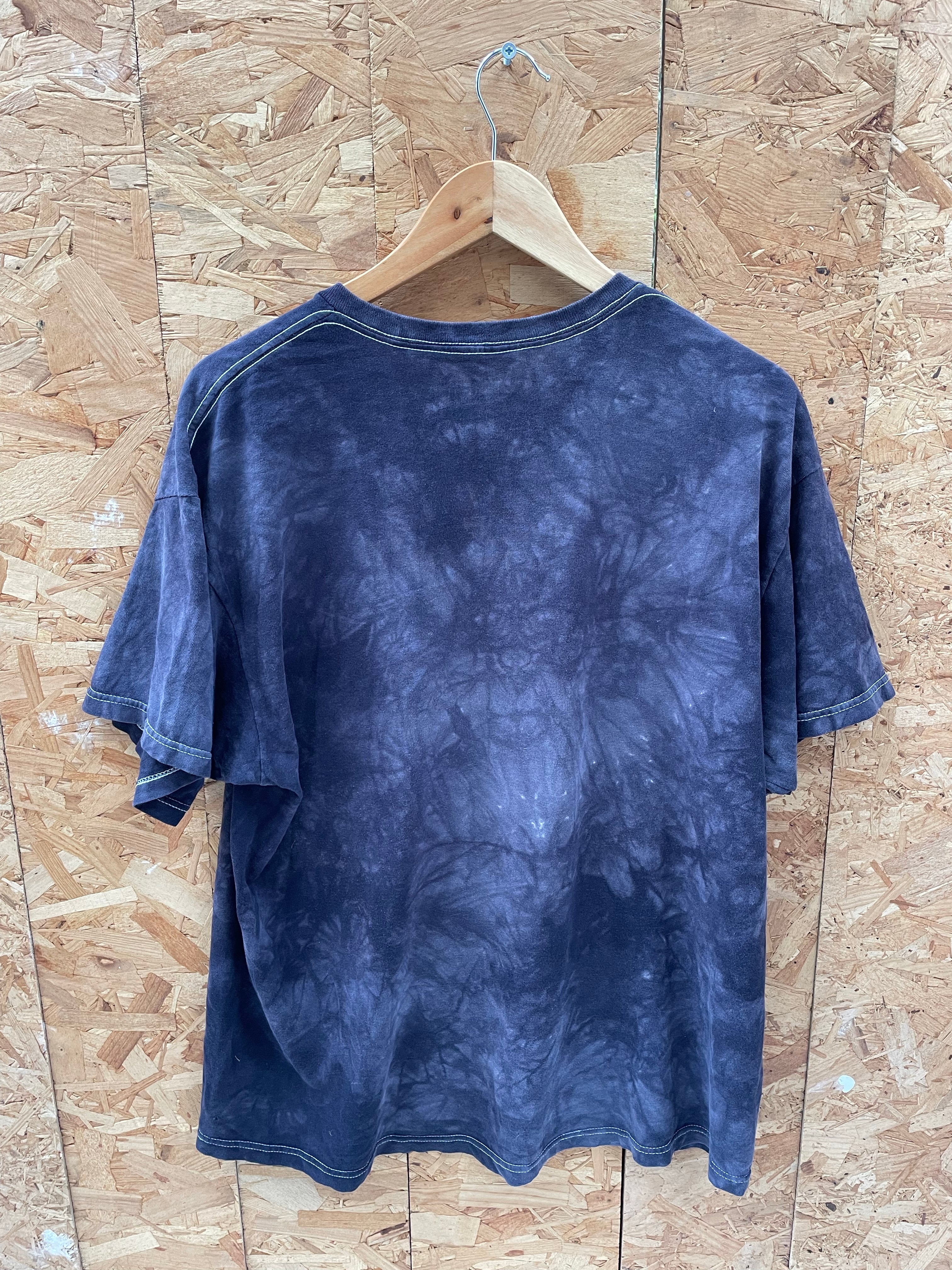 Vintage 90s Eagles &amp; Wolf Tie-Dye Animal Graphic T-Shirt Size XL by The Mountain
