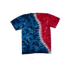 Vintage 90s Single Stitch Tie Dye T-Shirt - Men's Size M - Red &amp; Blue