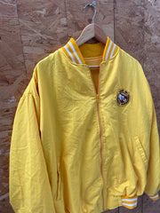 Vintage 90s USA College Amor Dei Charismatic Community Yellow XL Bomber Jacket