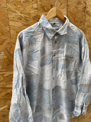 Vintage 90s Long Sleeve Ugly Crazy Abstract Print Shirt Gray XL by Club D'amingo