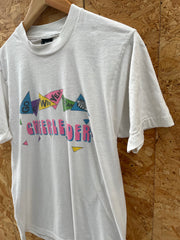 Vintage 90s Screen Stars Cheerleader Single Stitch T-Shirt - White - Size L