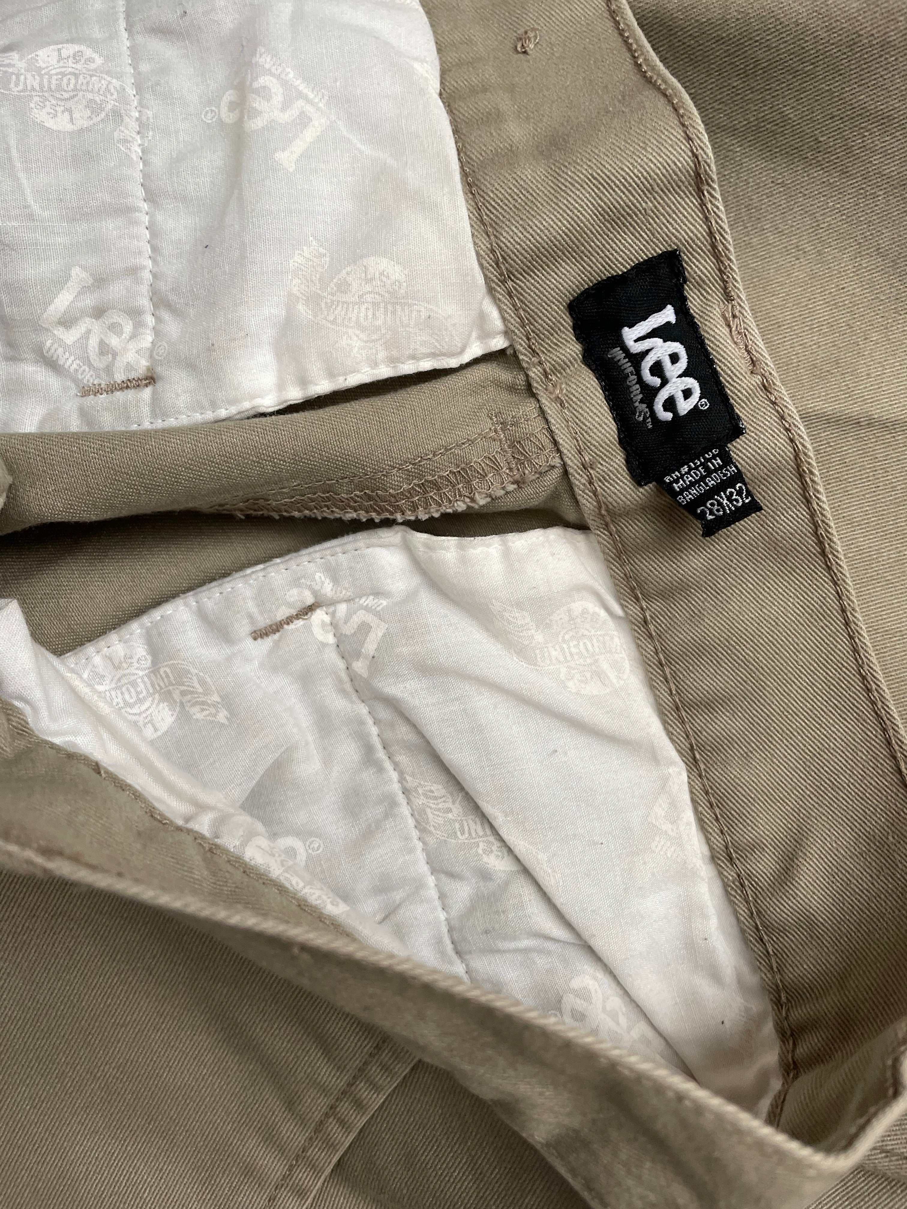 Vintage Y2K Lee Men's Casual Khaki Chino Pants Size 28x32