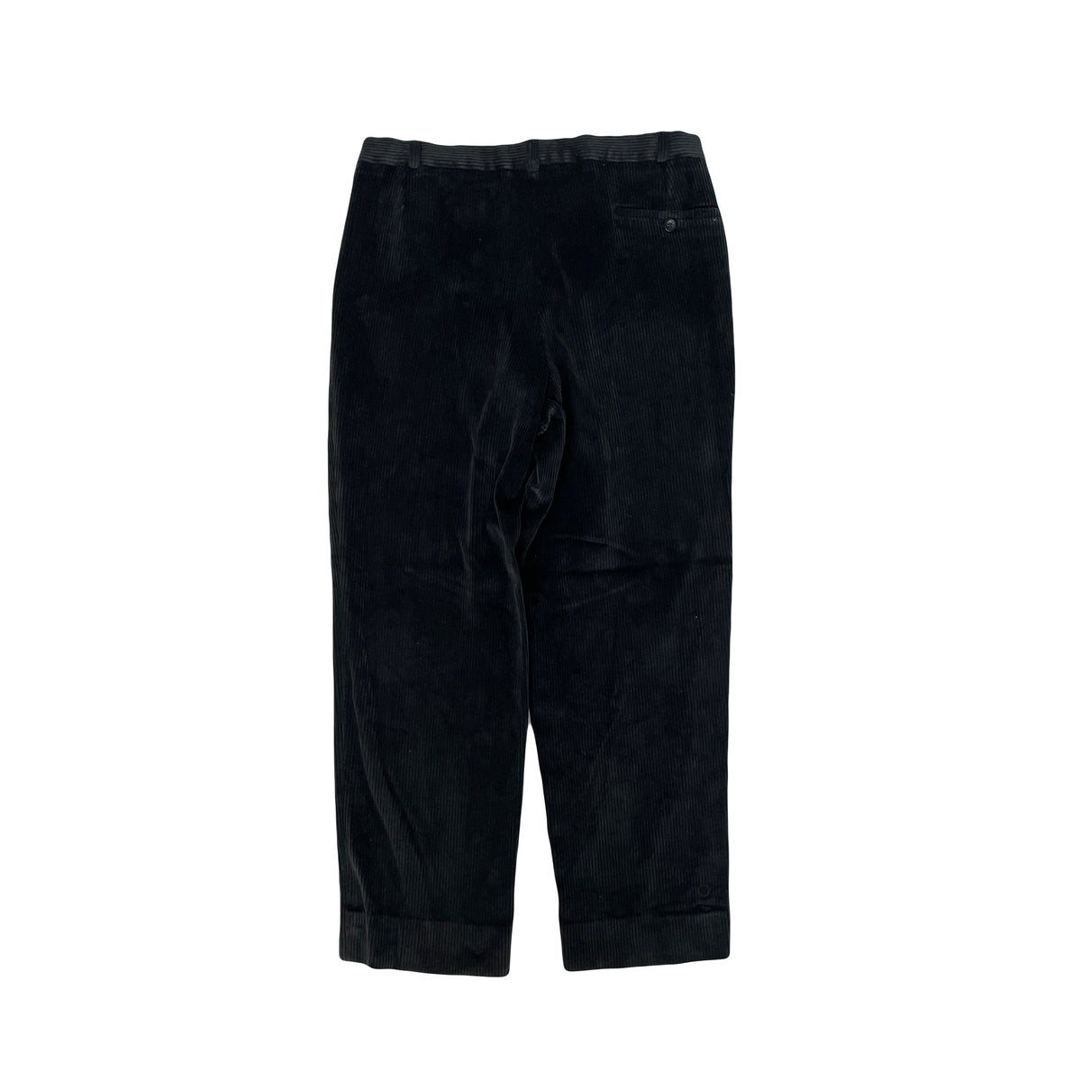 Vintage Charcoal Dark Gray  Relaxed Fit Jumbo Corduroy Pants Size 34x31