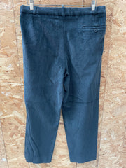 Vintage Charcoal Dark Gray  Relaxed Fit Jumbo Corduroy Pants Size 34x31