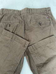 Vintage Y2K Tommy Hilfiger Brown Casual Chino Trousers Size 30x30