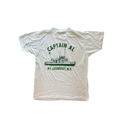 Vintage 80s Captain AL Pt. Lookout, N.Y. Boat Graphic Single Stitch T-Shirt M