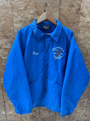 Vintage 80s Blue Coach Jacket Cumberland Eagles Shuffleboard Size XL by Auburn