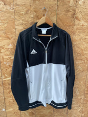 Vintage Y2K Adidas Men's Size XXL Black &amp; White Track Jacket Zip-Up