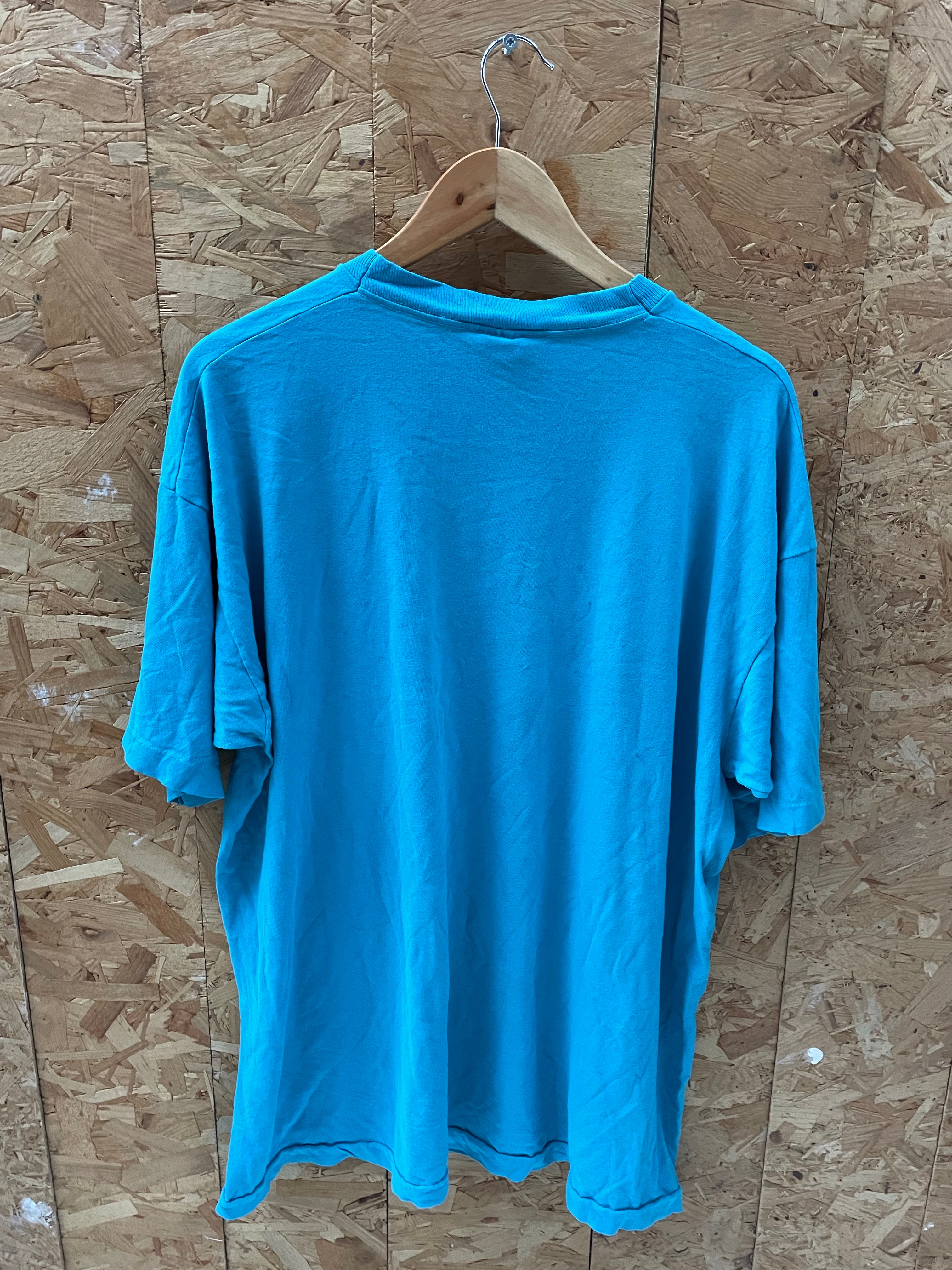 Vintage Single Stitch T-Shirt XL Teal Summer Party 92 Graphic Tee
