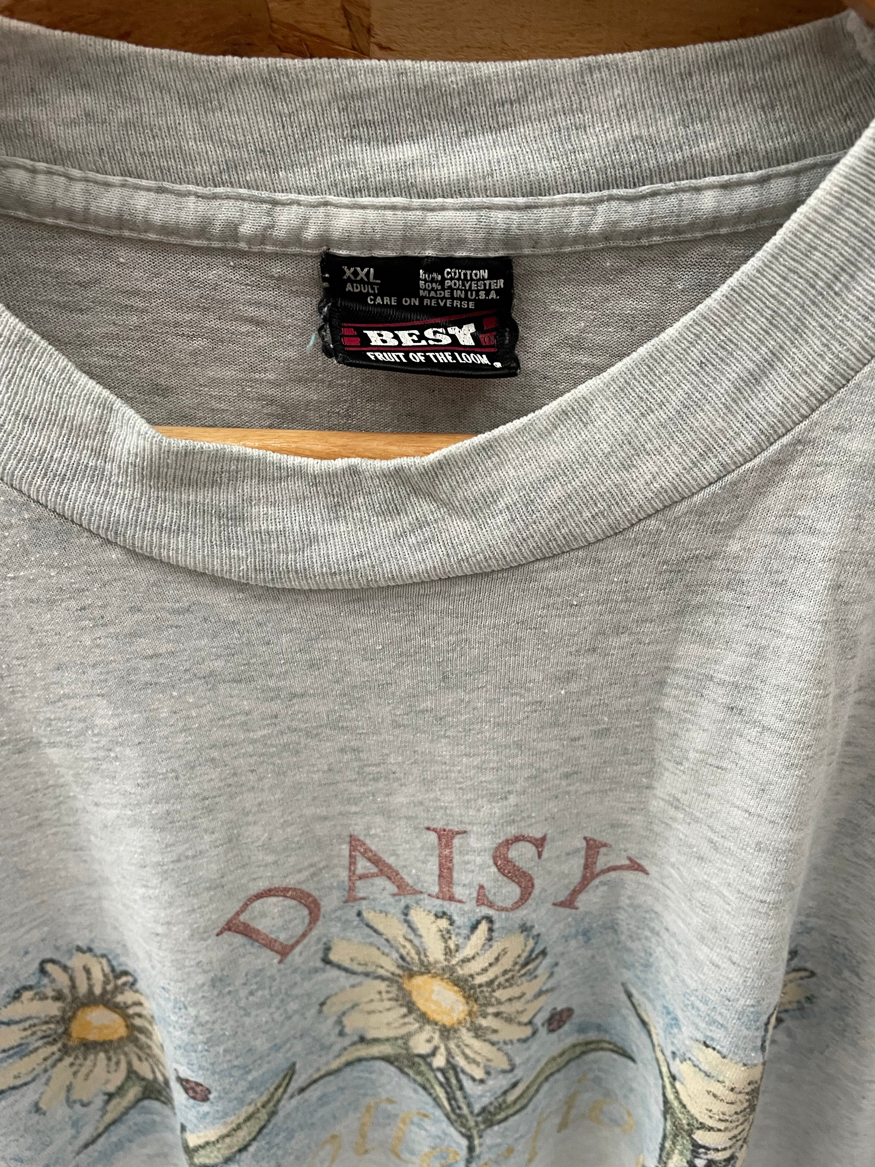 Vintage 90s Daisy Collection XXL Heather Gray Single Stitch T-Shirt