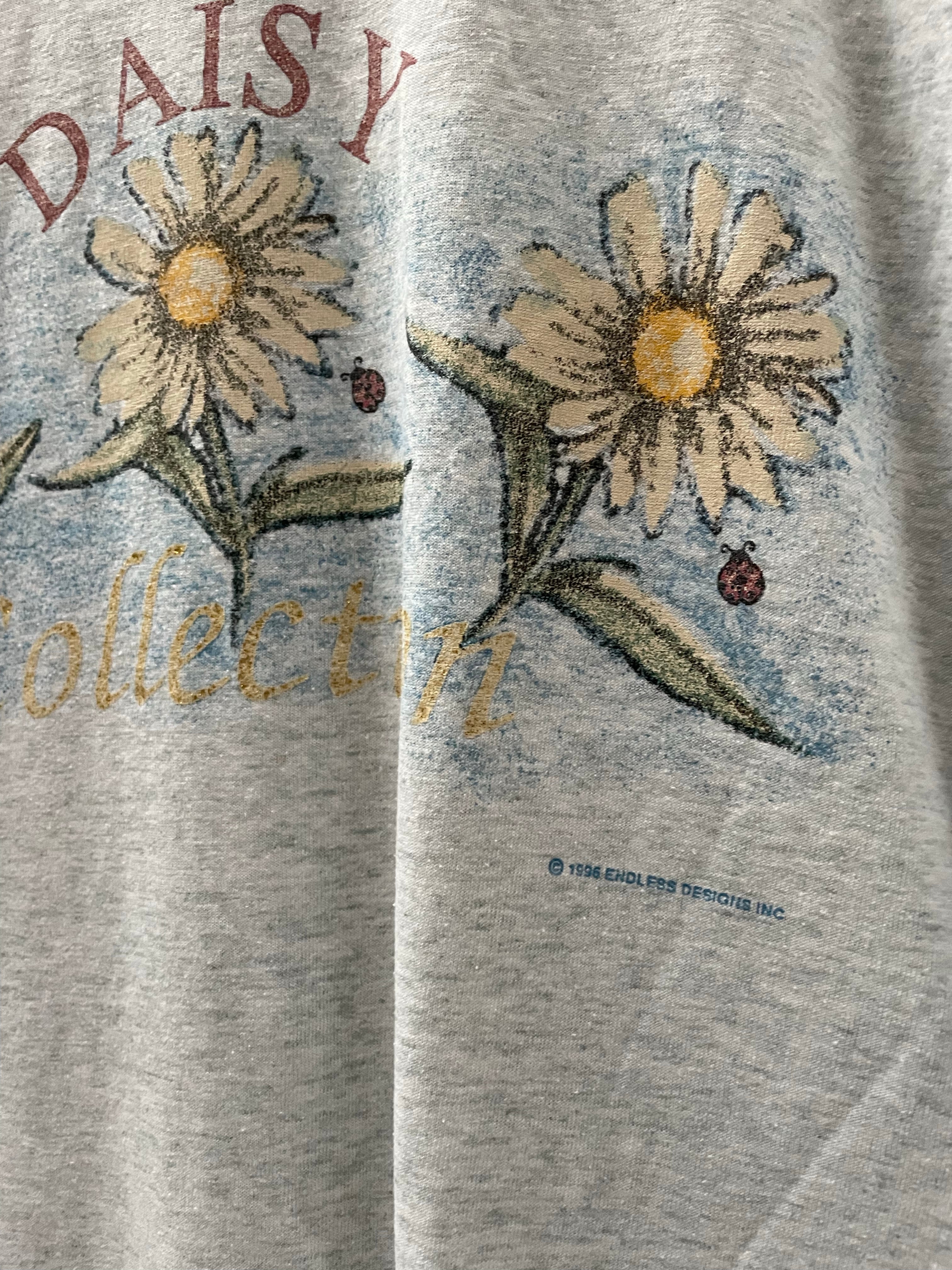 Vintage 90s Daisy Collection XXL Heather Gray Single Stitch T-Shirt