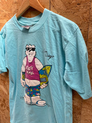 Vintage 90s Oneita Power T Shirt L San Diego Party Animal Graphic Blue