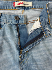 Levi's Men's 504 Jorts Straight Jeans Shorts Size W36 Light Wash Denim