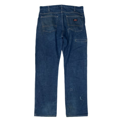Vintage 90s Dickies Distressed Denim Carpenter Jeans 34x32 Work Pants