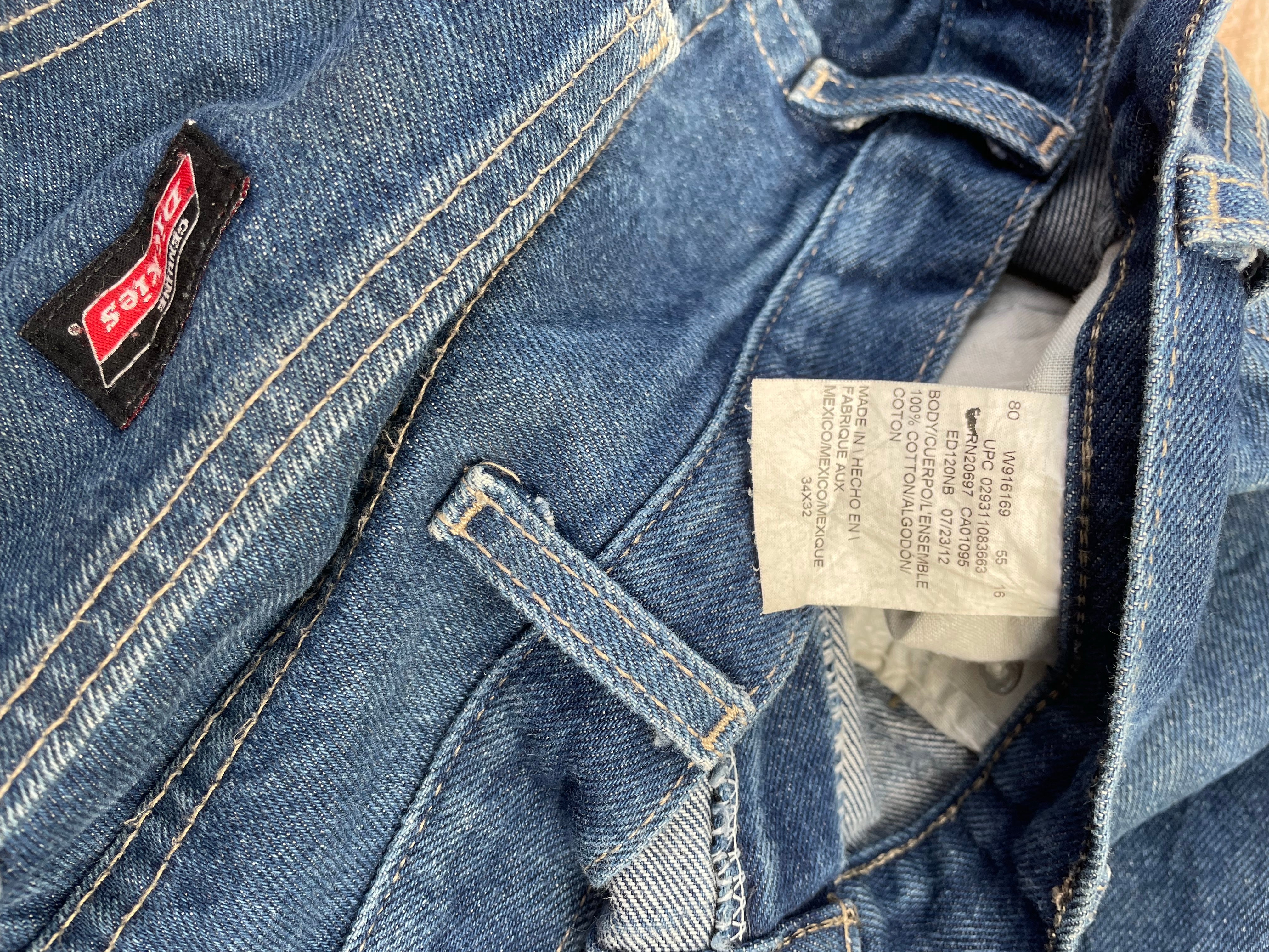 Vintage 90s Dickies Distressed Denim Carpenter Jeans 34x32 Work Pants