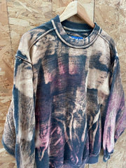 Vintage PLUMA by Russell Athletic L Crewneck Bleach Dye Sweatshirt