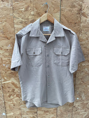 Vintage 50s Finesilver Stay Press Shirt Size M Military Ranger Shirt