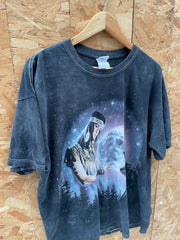 Vintage XL Dark Gray Native American T-Shirt Graphic Tee