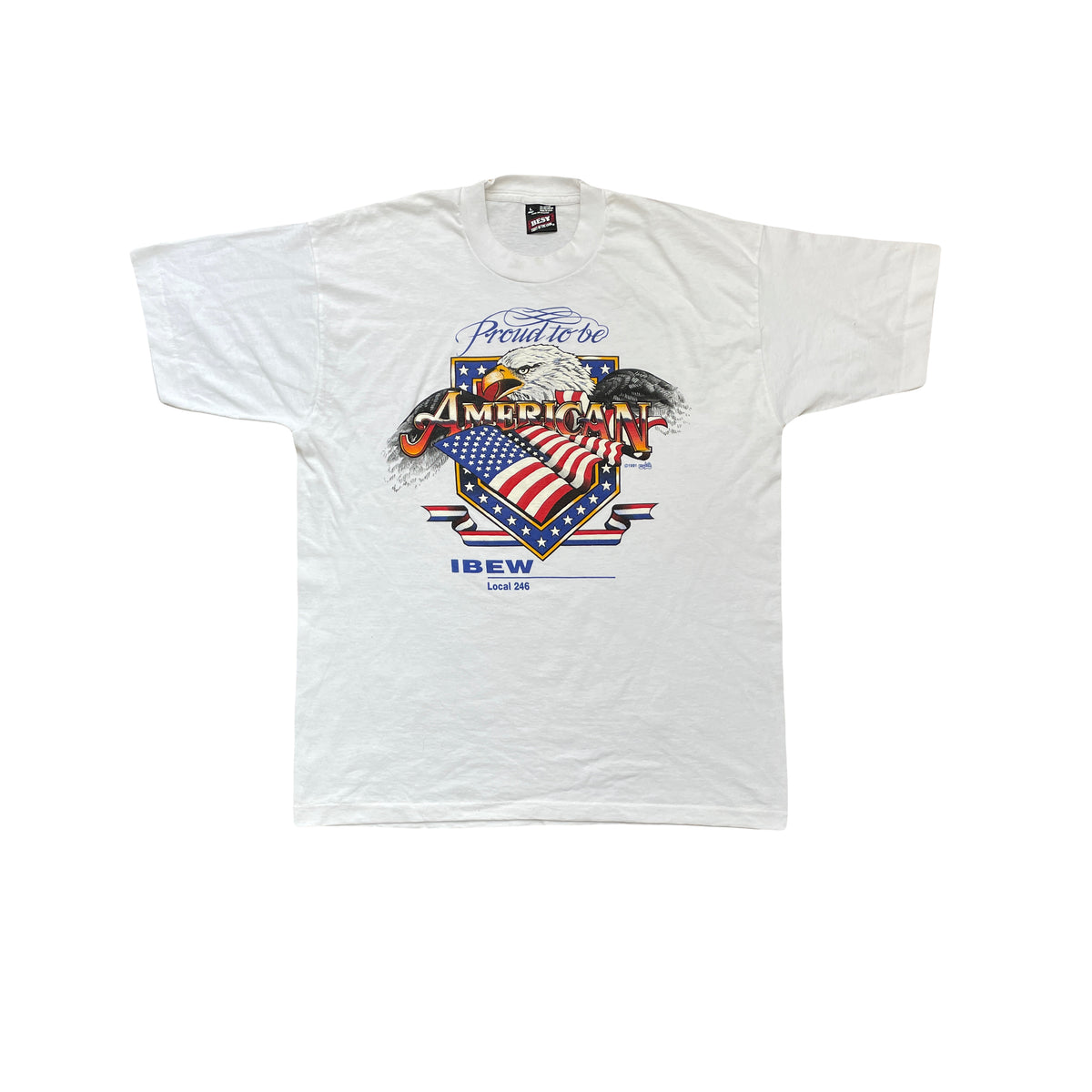 Vintage 90s Proud to be American Eagle Graphic T-Shirt - Size L