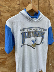 Vintage 80s Winnipeg Blue Bombers Hoodie T-Shirt Gray Blue Adult Size M
