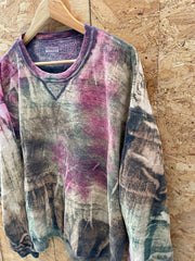 Vintage 90s Jerzees Tie Dye Acid Wash Crewneck Sweatshirt - Size L