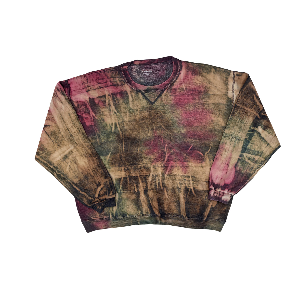 Vintage 90s Jerzees Tie Dye Acid Wash Crewneck Sweatshirt - Size L