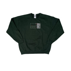 Vtg Gildan L Dark Green Vermont Crewneck Sweatshirt Sweater Embroidery