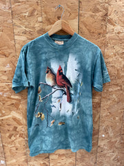 The Mountain M Green Tie-Dye Cardinal Birds T-Shirt