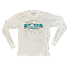 Vintage 90s Westline Winter USA souvenir single stitch white t-shirt size large
