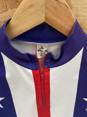 Vintage Campitello Cycling Jersey Men's M Short Sleeve USA Flag Stars