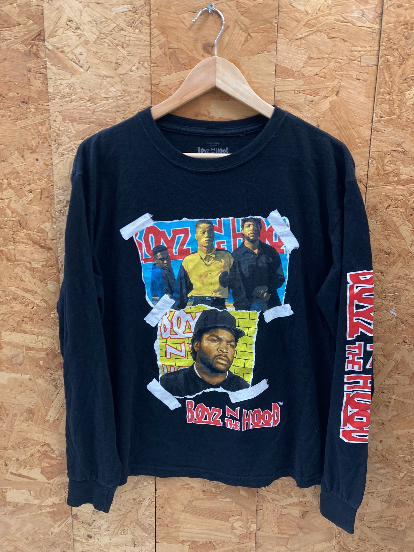 Vintage long sleeve Boyz In The Hood black hip hop t-shirt size large