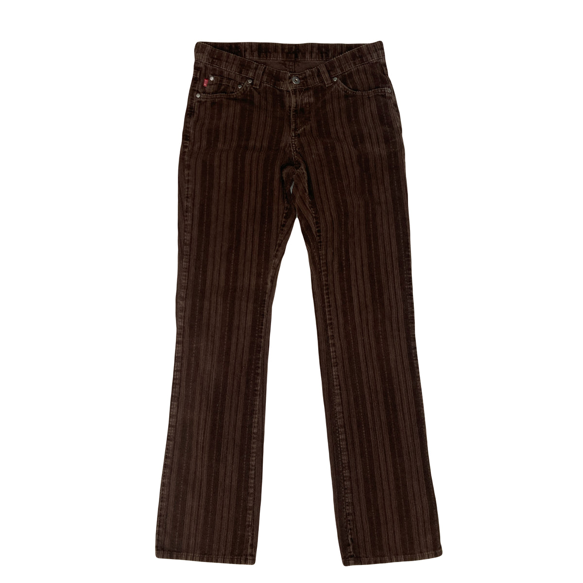 Vintage Y2K Mustang womens brown ribbed bootcut corduroy trousers size W29" L34"