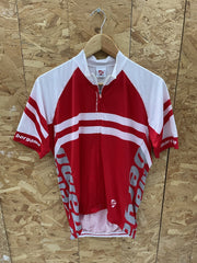 Marcello Bergamo Cycling Jersey XXL Red White Short Sleeve Men's Sportswear