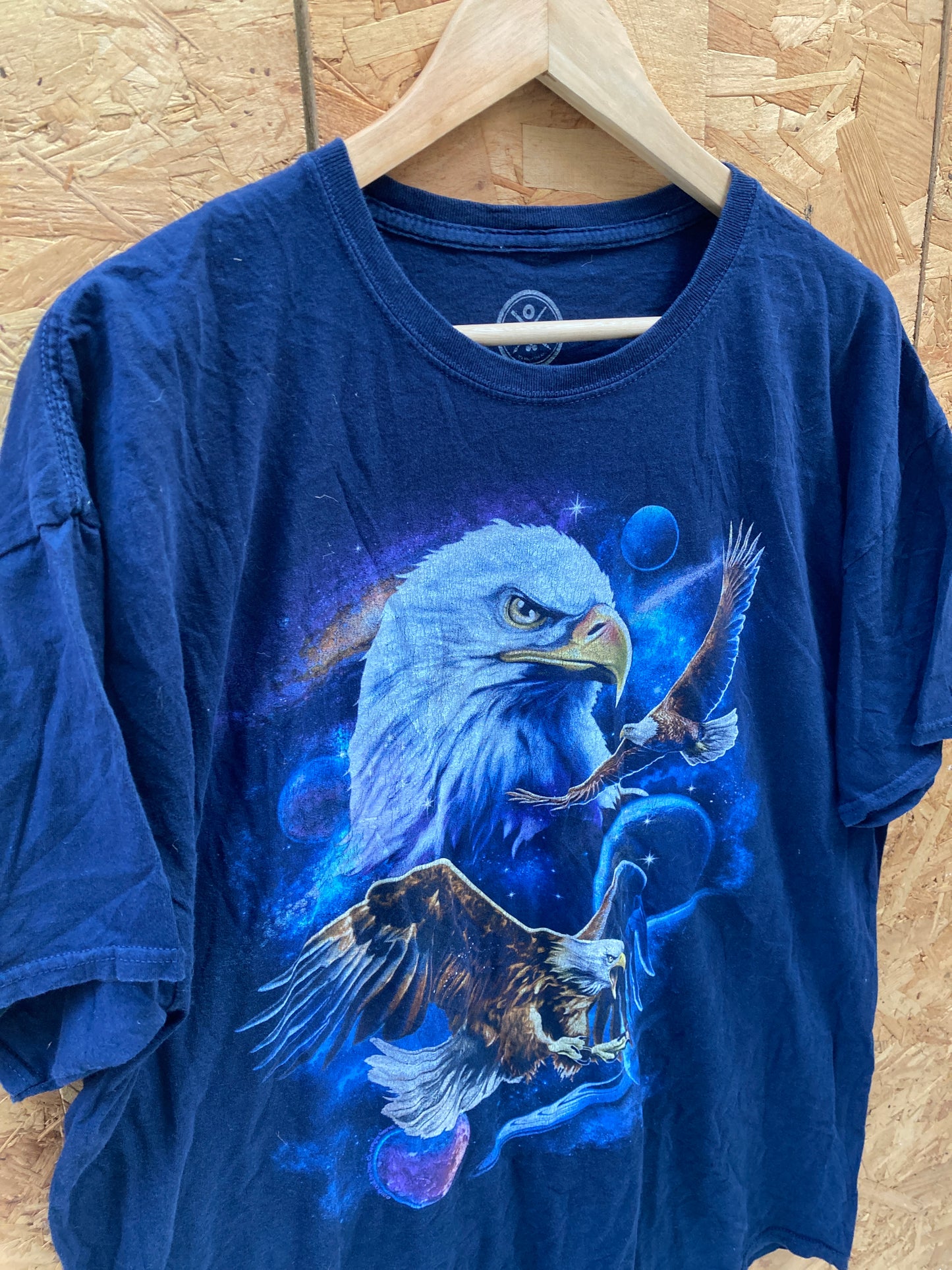 Vintage Y2K navy blue American Eagle moonlight print souvenir t-shirt size XL