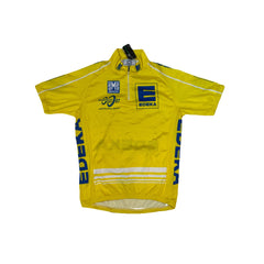 Vintage Santini Deutschland Tour 2007 Cycling Jersey Yellow Blue Size S