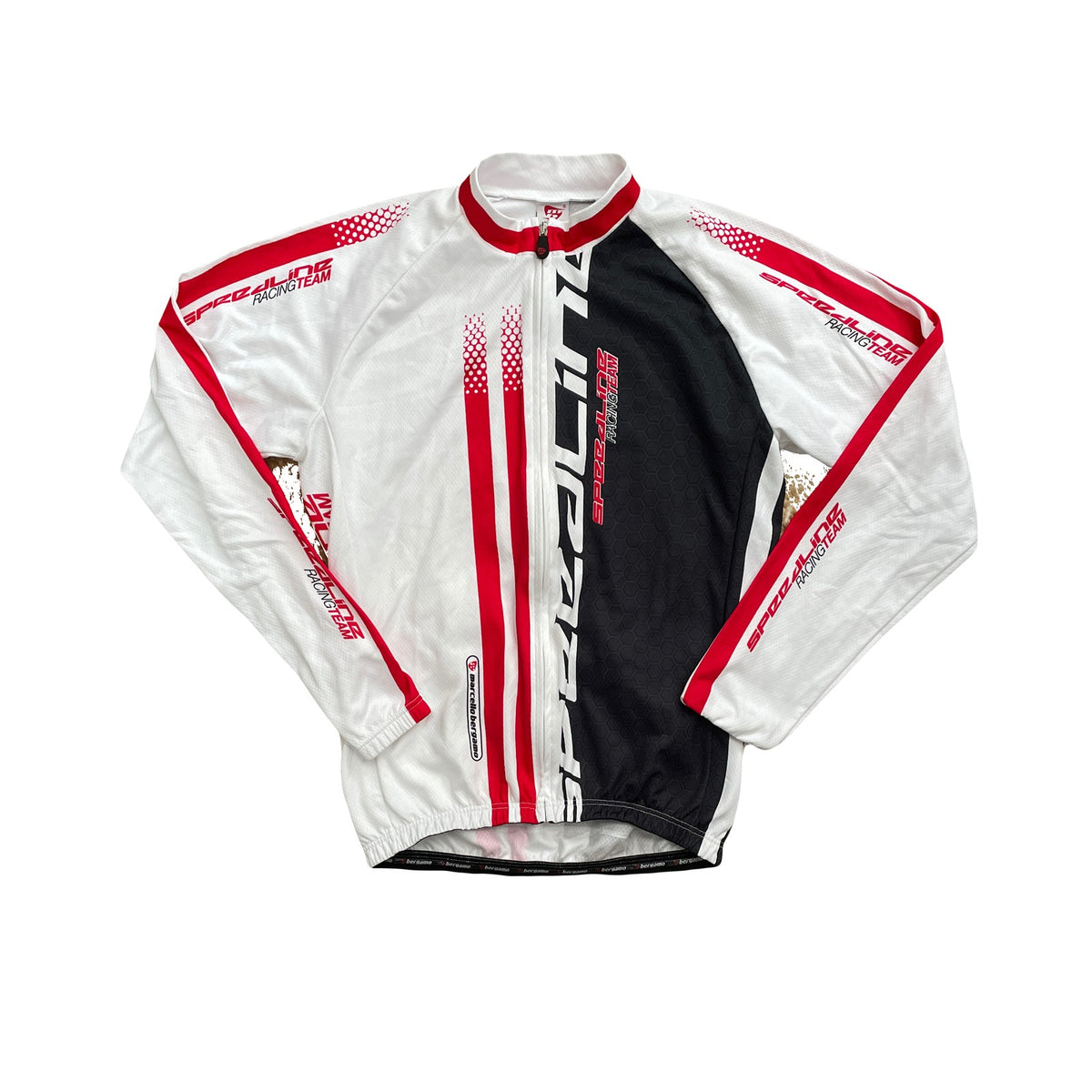 Marcello Bergamo Racing Team Cycling Jacket XXL White Red Black Long Sleeve